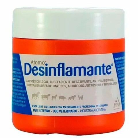 ATOMO DESINFLAMANTE POTE- CREMA VETERINARIA ANESTÉSICA Y RUBEFACIENTE- 200 GR ATOMO DESINFLAMANTE POTE- CREMA VETERINARIA ANESTÉSICA Y RUBEFACIENTE- 200 GR