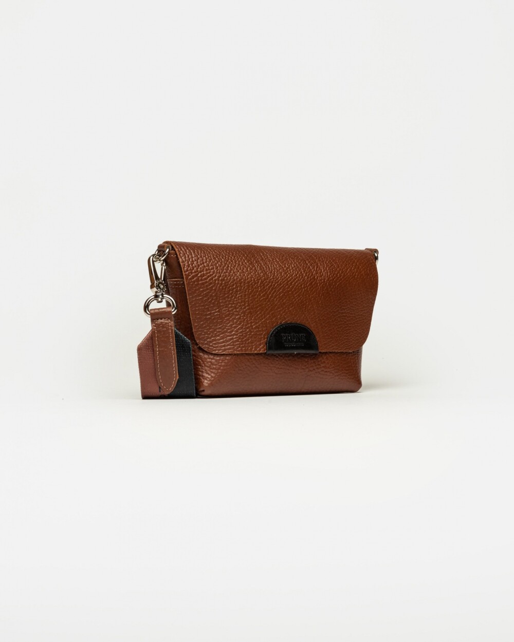 Mini bag Nina en cuero graneado Tabaco