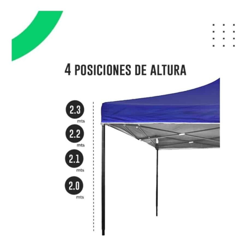 Gazebo 2x2 m Reforzado Impermeable Azul