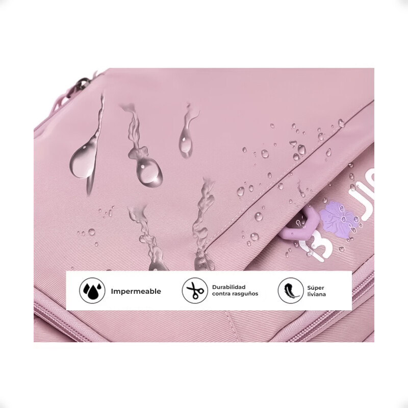Bolso Mochila Escolar Liceo facultad y Viaje Impermeable Rosa