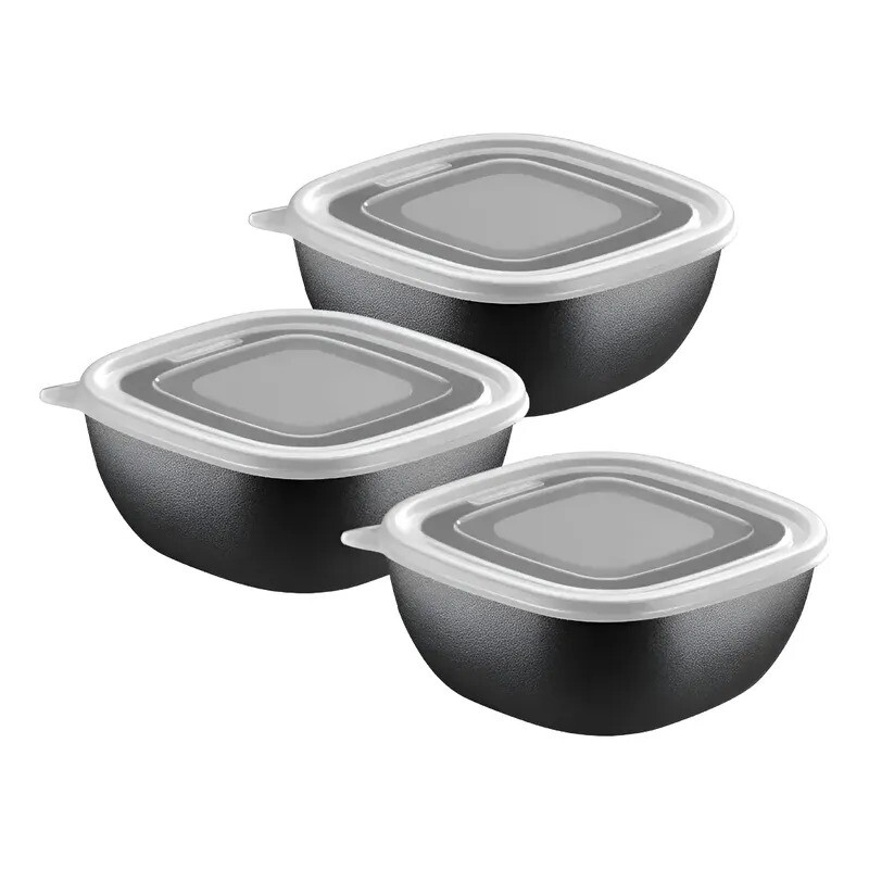 Juego De Tuppers Cuadrados 600ml - Tramontina - 25098/002 Juego De Tuppers Cuadrados 600ml - Tramontina - 25098/002
