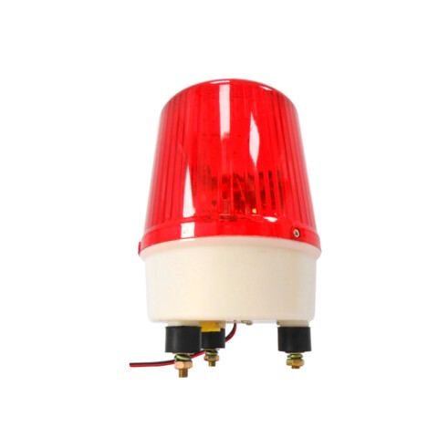 Baliza gira. roja con y sin sonido 15x20 cm. 220V CF4100