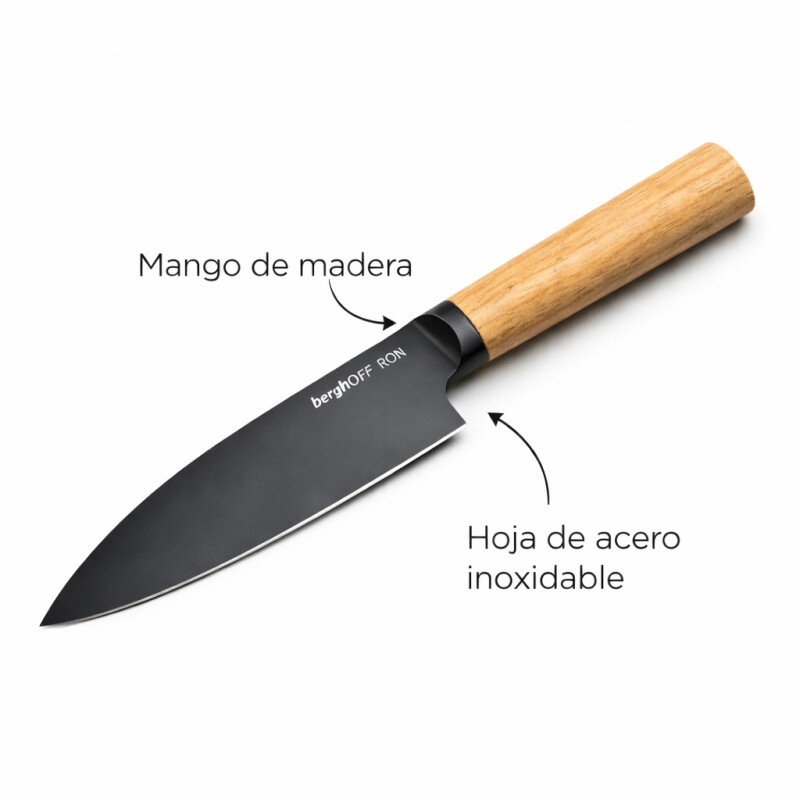 Cuchillo Chef 13cm Mango de Madera Acero Inoxidable Berghoff Cuchillo Chef 13cm Mango de Madera Acero Inoxidable Berghoff