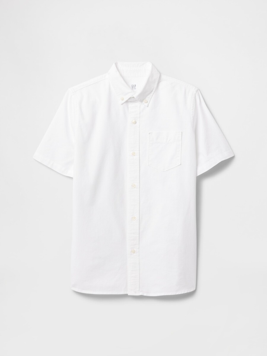 Camisa Oxford Manga Corta Niño - White000 