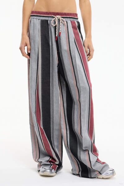 Pantalón rayas Gris