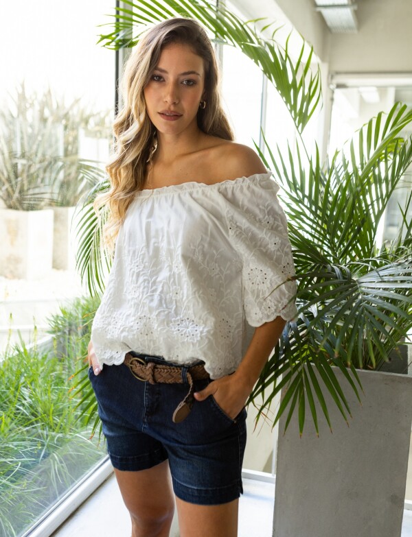 Blusa Broderie BLANCO