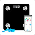 Balanza Smart Con App Para Celular Compatible con Google Fit Apple Health Negro
