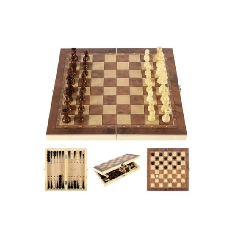 3 en 1- Ajedrez, Damas, Backgammon Chico 3 En 1- Ajedrez, Damas, Backgammon Chico