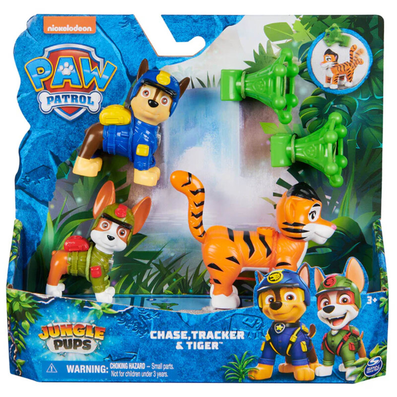 Jungle Pups Paw Patrol Chase, Tracker y Tiger