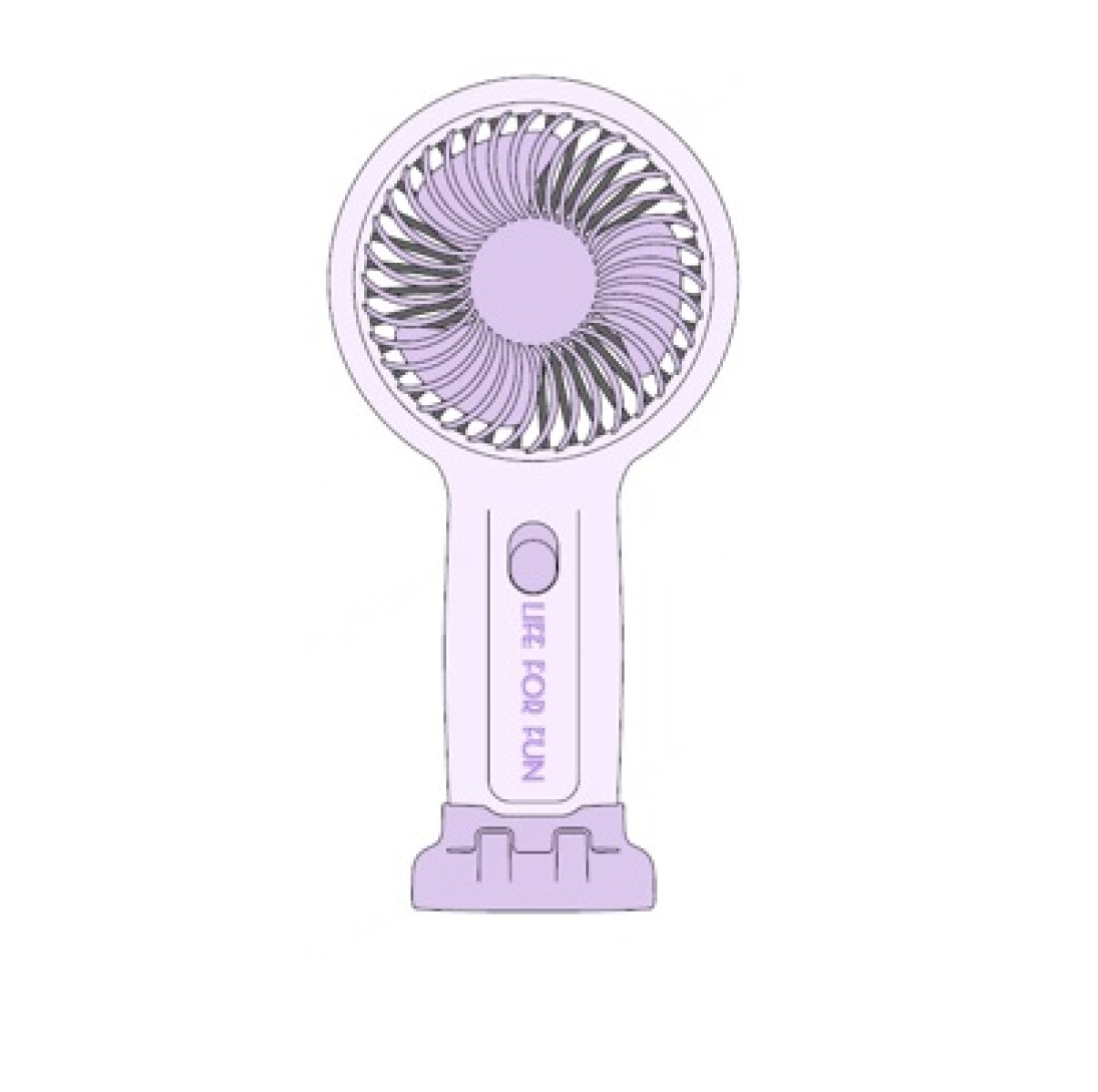 Ventilador mini con soporte - violeta 
