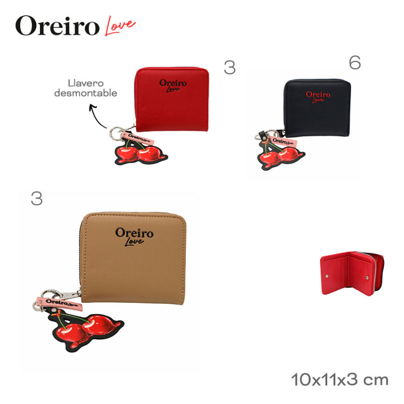 Billetera Las Oreiro Love Beige