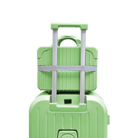 Set X3 Valijas Rígidas Viaje Livianas Carry + 14+ 24 Verde