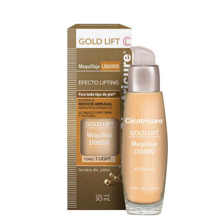 CICATRICURE GOLD LIFT MAQUILLAJE LIQUIDO EFECTO LIFTING TONO 1 LIGHT 30ml CICATRICURE GOLD LIFT MAQUILLAJE LIQUIDO EFECTO LIFTING TONO 1 LIGHT 30ml