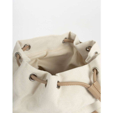 Mochila Canvas Solapa Blanco Crudo