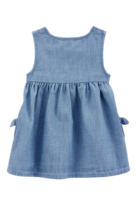 Vestido camisero de chambray Sin color