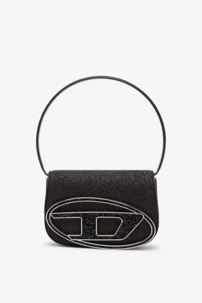 BOLSO 1DR TEJIDO BRILLANTE Negro