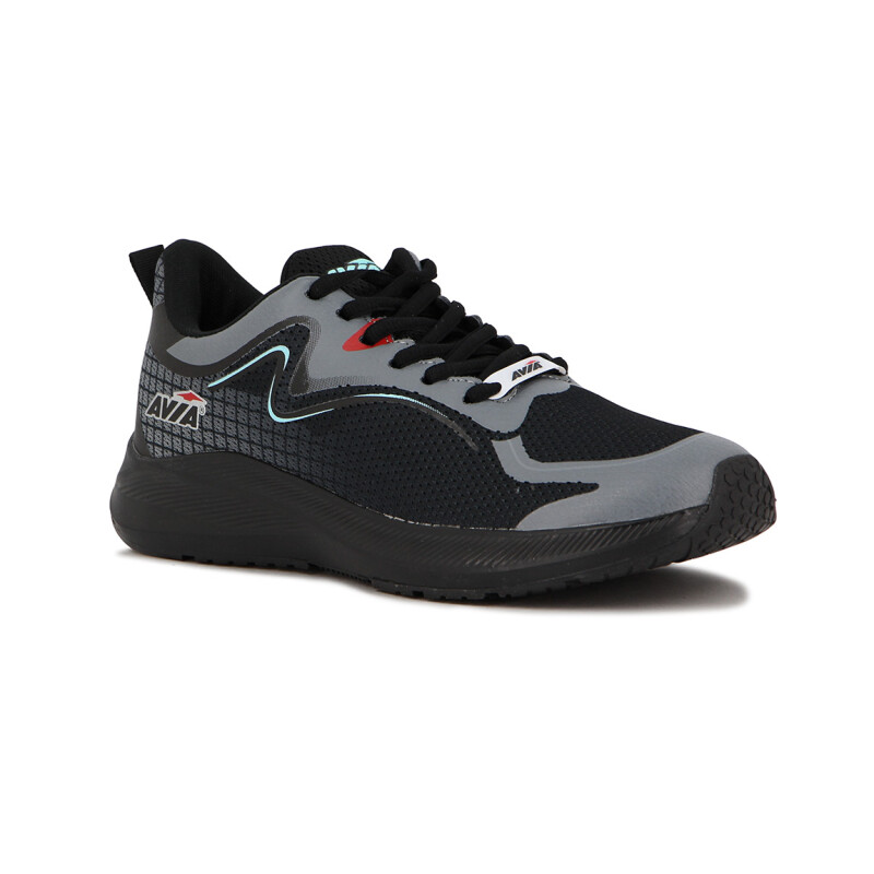 Avia Zapatillas Acordonadas Para Hombre Rio- Black/dk Grey Negro-gris