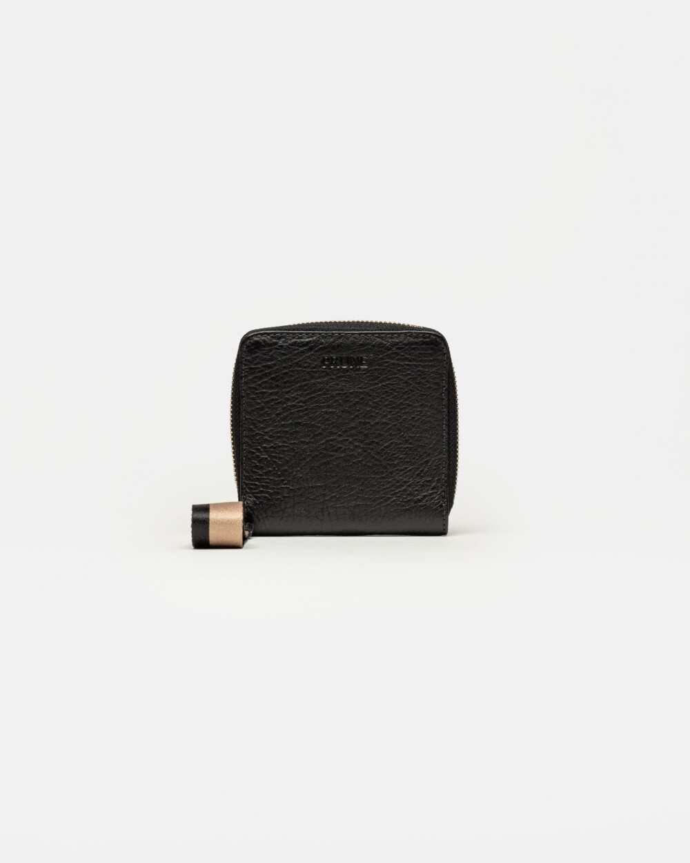Billetera Paz en cuero graneado Negro