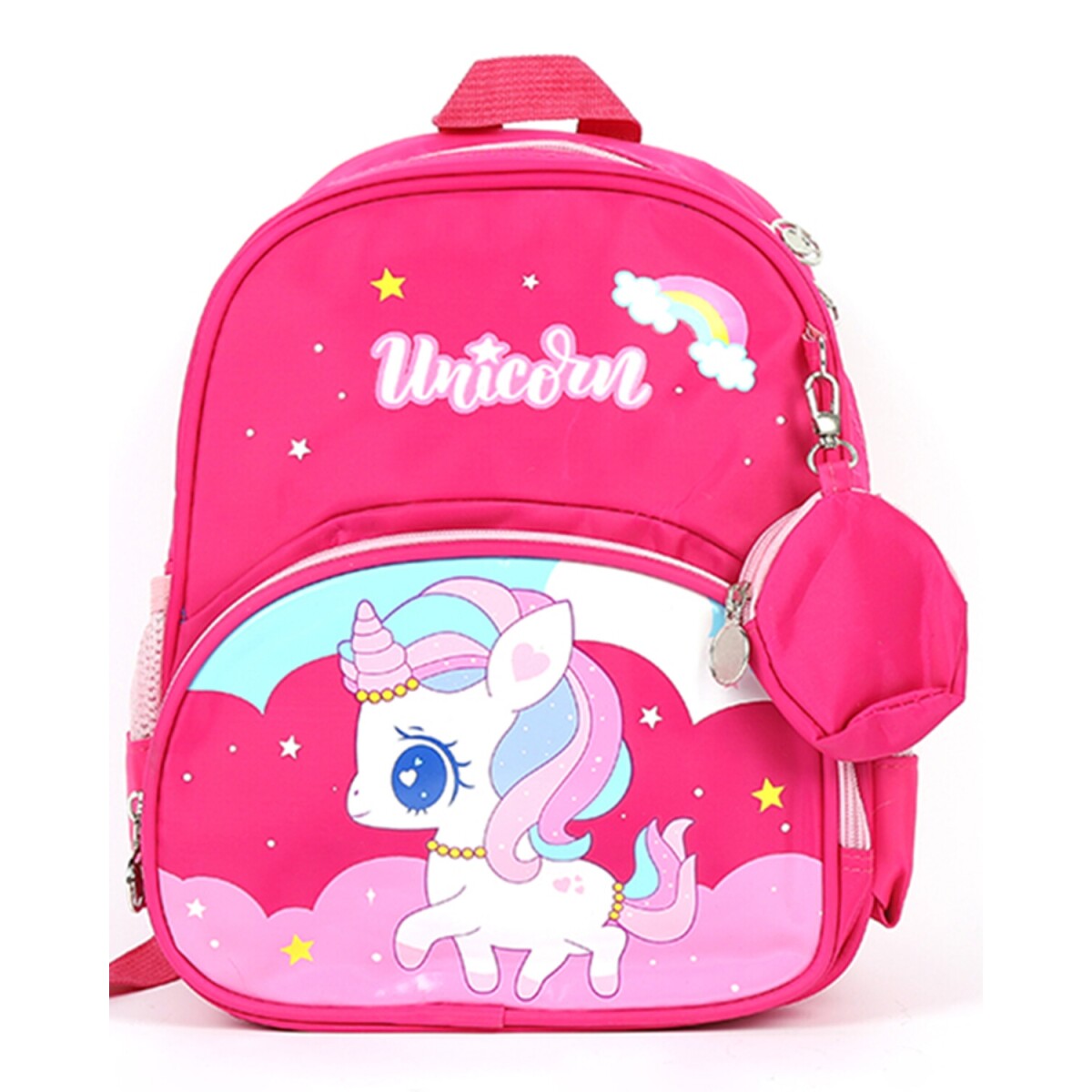 Mochila infantil Canva Nevada + monedero - Rosa chicle 