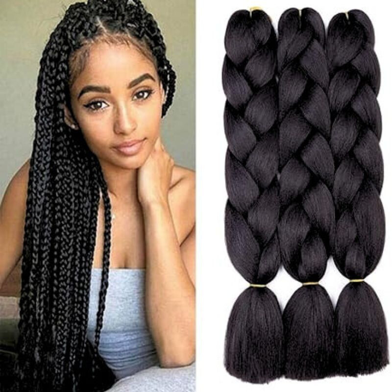 Extensiones de Cabello Sintético Negro