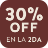 30% OFF EN LA 2DA PRENDA