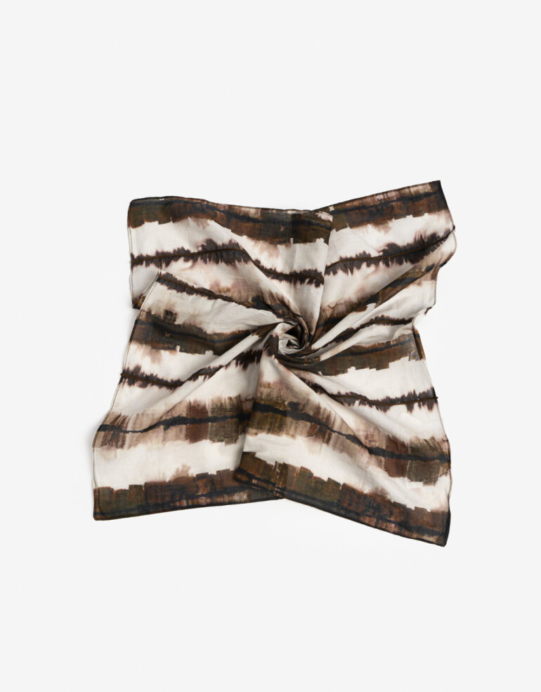 Pañuelos Raso Algodón Pañuelo Tipo Batik Con Bordado De Lentejuelas - Combinacion Multicolor