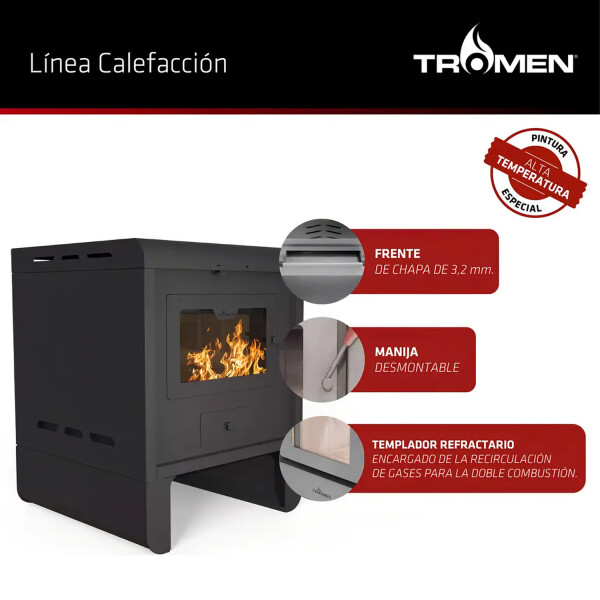 Calefactor Tromen A Leña Pehuen P12 12000 Kcal CALEFACTOR TROMEN PEHUEN P12 32318