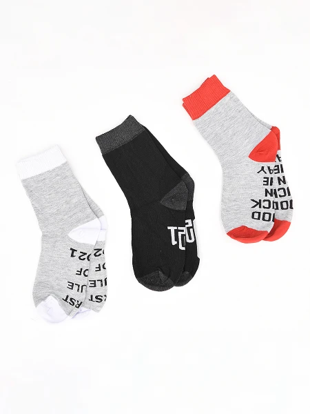 MEDIAS PACK X3 HOMBRE MULTICOLOR