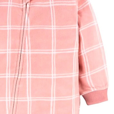 Enterito pijama polar con pie talles Todlder Rosa cuadros