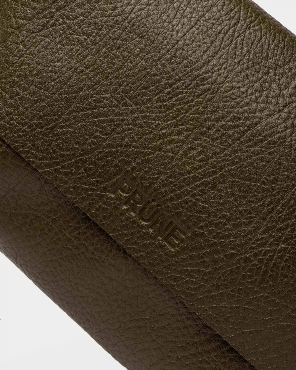 Morral Olivia En Cuero Graneado Verde