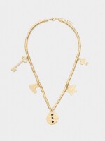 Collar Dorado Con Colgantes dorado