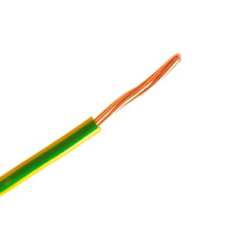 Cable de cobre flexible 1,00 mm² am/ver-Rollo 100m N03015