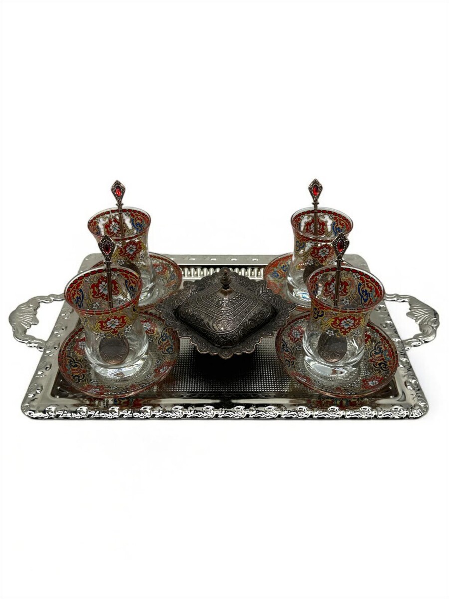 Set de té para cuatro personas M3 - Rojo 