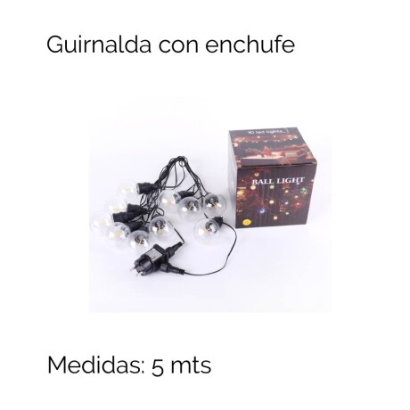 Guirnalda 10 Luces 6,5x4,5 Con 5 Mts Largo Con Enchufe Guirnalda 10 Luces 6,5x4,5 Con 5 Mts Largo Con Enchufe