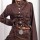 Simple Escudo Belt Chocolate / Plateado