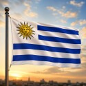 BANDERA DE URUGUAY COMUN 90X150CM BANDERA DE URUGUAY COMUN 90X150CM