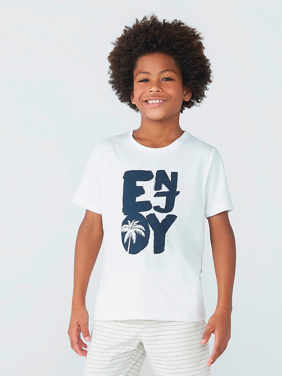 CAMISETA INFANTIL CON ESTAMPA - BLANCO 