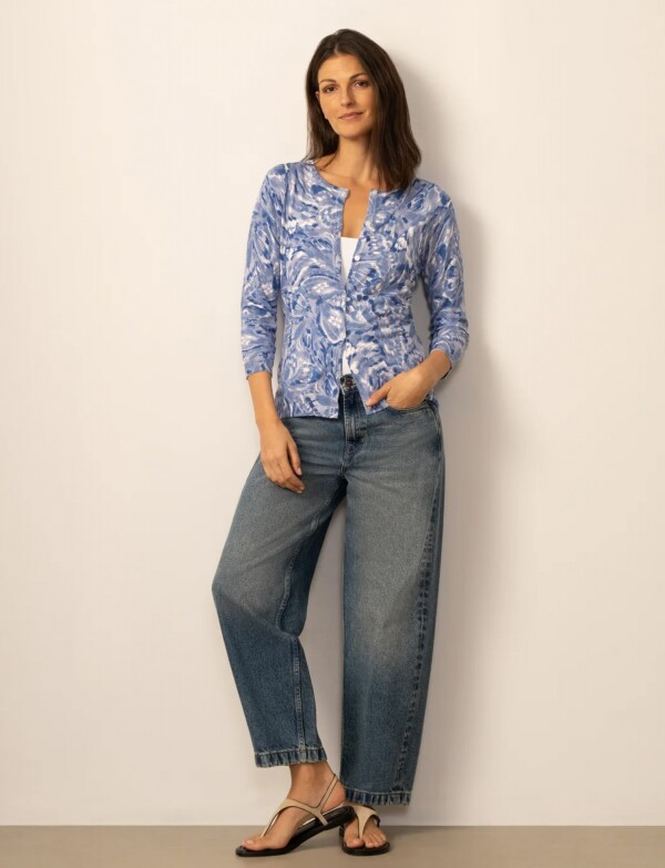 Cardigan Estampado Mariposas AZUL/MULTI
