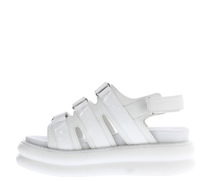 Sandalia NICOLA con plataforma y materiales combi White