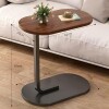 Mesa auxiliar Lumax de arrime MDF minimalista para living Madera Oscura y Negro