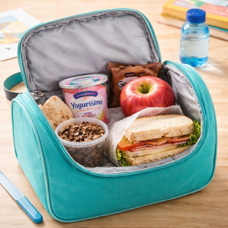 Lunchera Térmica Escolar con Manija - Turquesa Lunchera Térmica Escolar con Manija - Turquesa