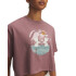 UA W Outdoor Graphic Crop SS-BRN BRN-651