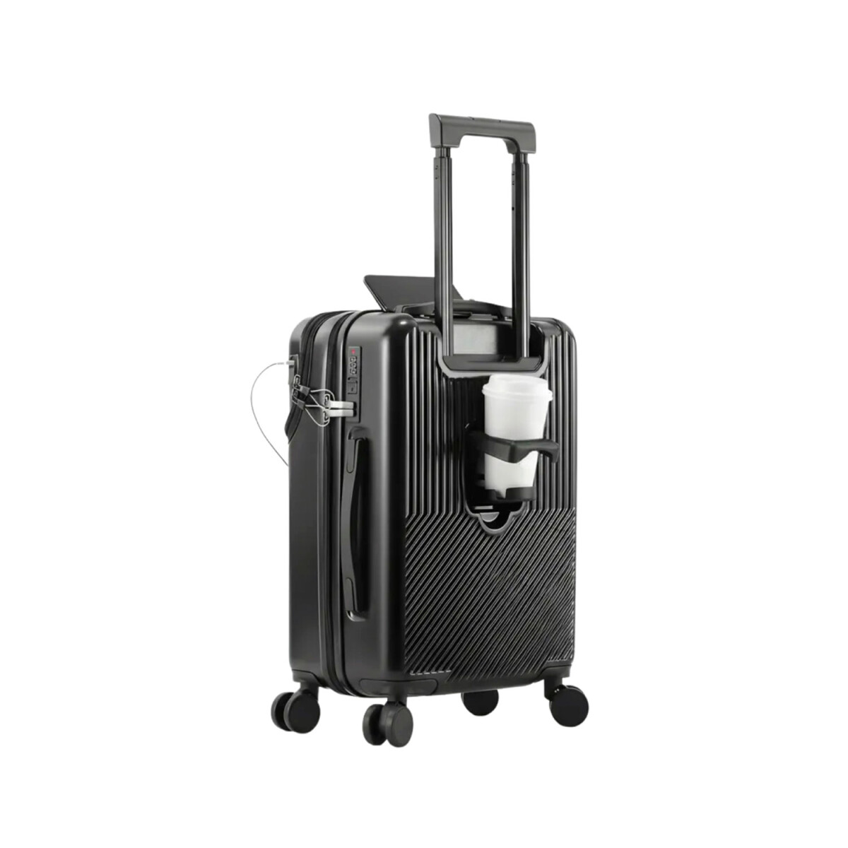 Valija rigida Lumax Sapporo con portavaso - Negro 