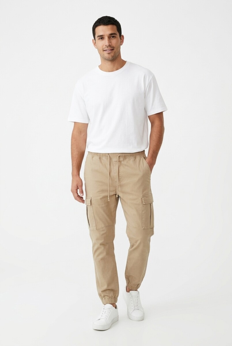 Pantalon jogger cargo - Khaki 