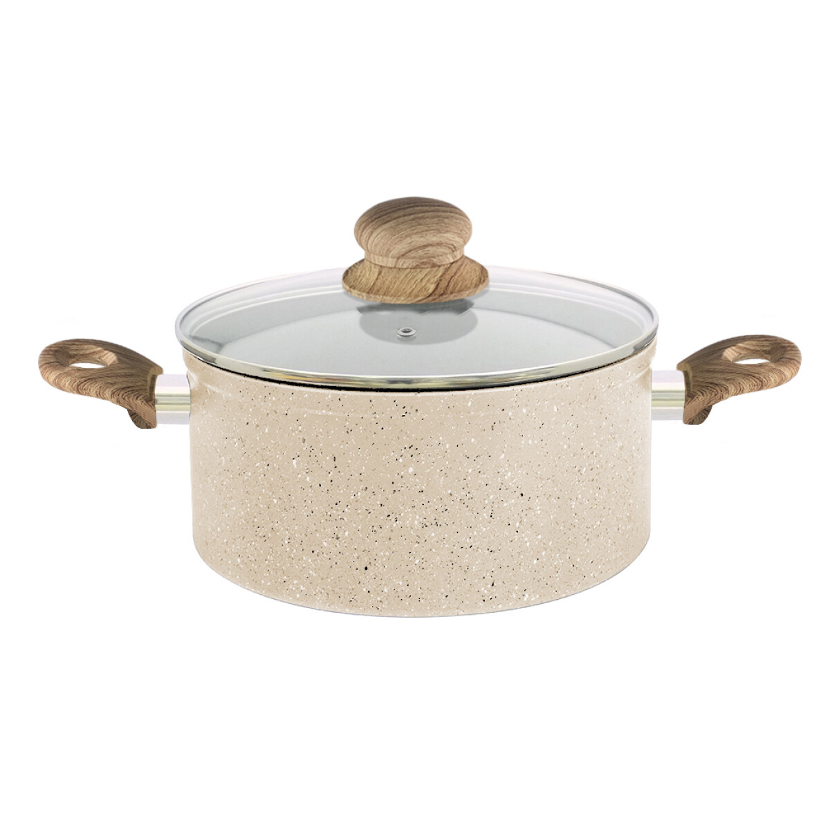 OLLA ANTIADHERENTE ALUM. 24X11CM 5L APTO INDUC. BEIGE 