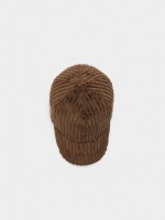 Gorra Canalada De Terciopelo marron