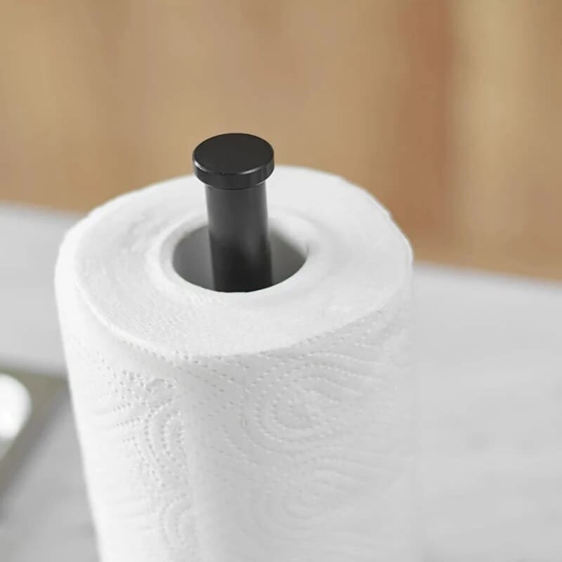 Porta rollo papel de cocina de hierro negro