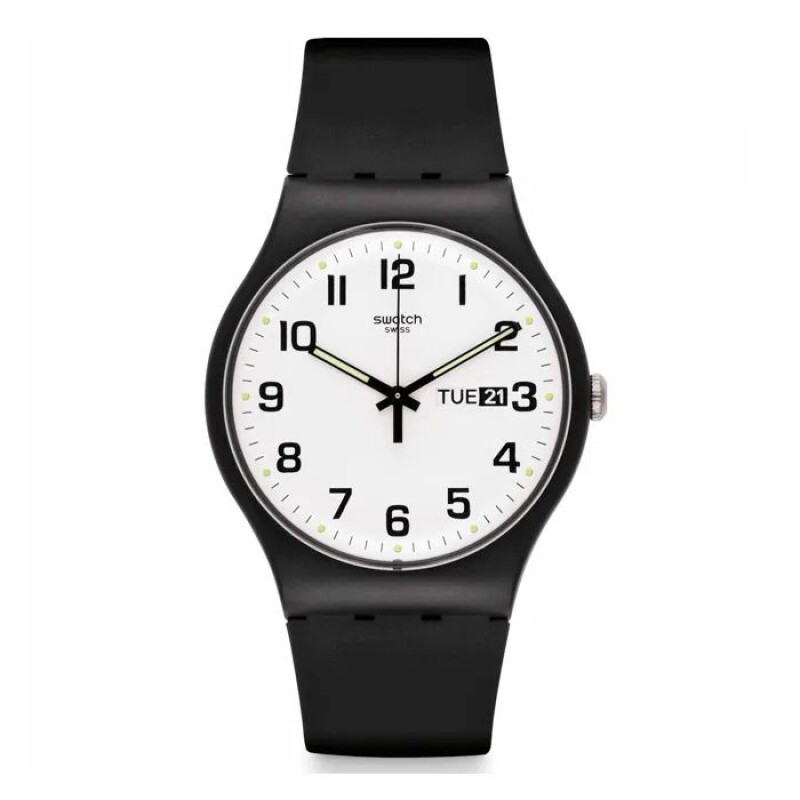 Reloj Swatch Once Again de silicona GB743 Negro