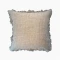 Almohadón Sidney - 60x60cm Gris con flecos 2