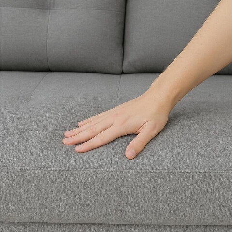 Sofá Sillón Amsterdam 3 Cuerpos Cobertura en Lino - Gris Sofá Sillón Amsterdam 3 Cuerpos Cobertura en Lino - Gris